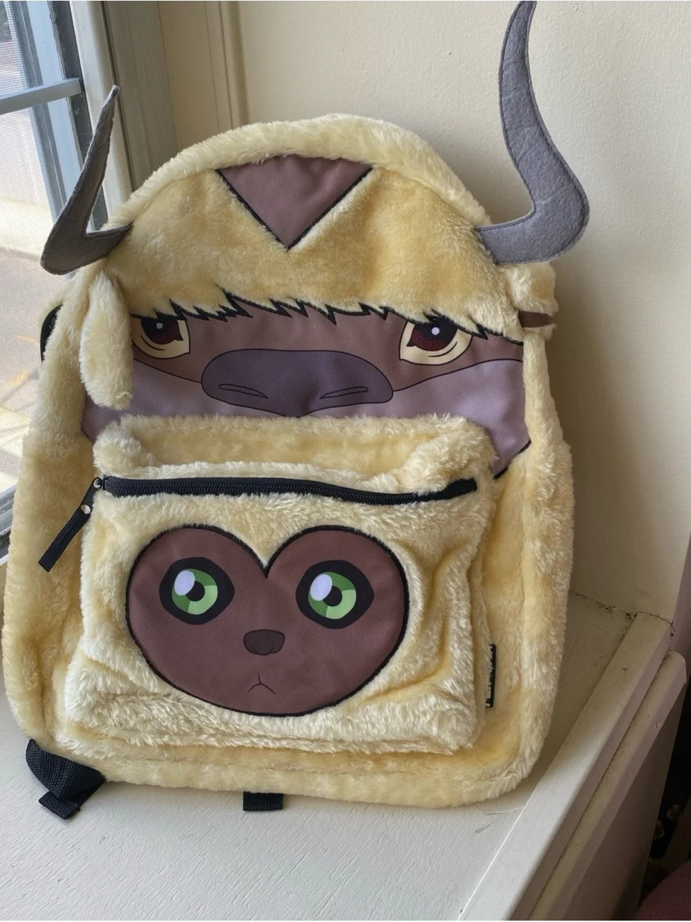 Avatar The Last Airbender Reversible Element-Print Faux Fur Appa Backpack